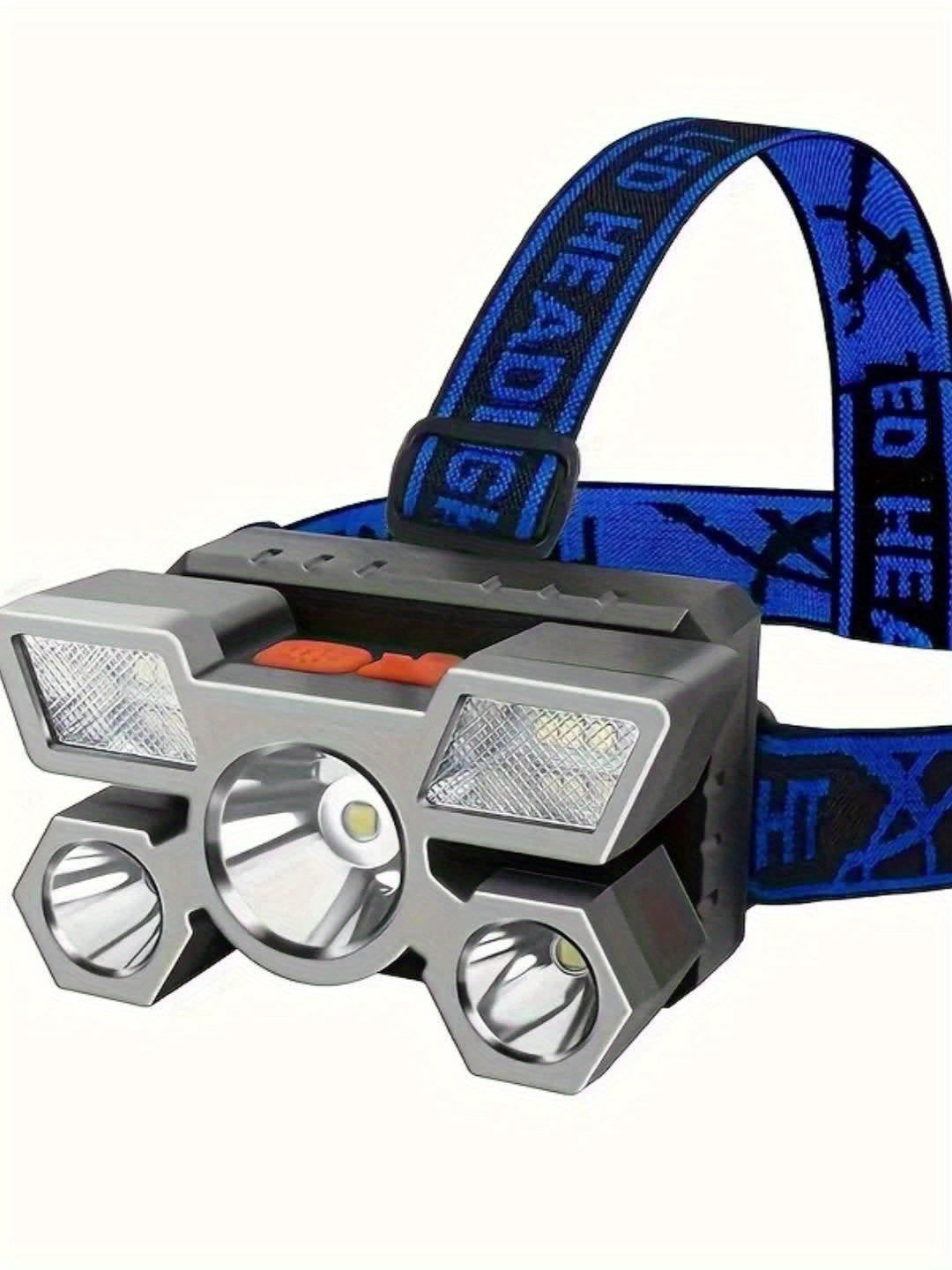 Lanternă frontală ultra-luminoasă, lampă LED portabilă pentru iluminat exterior cu încărcare USB