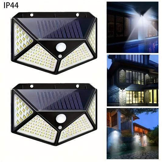 Lumini solare de exterior, Lumini solare cu senzor de mișcare cu 100 LED-uri