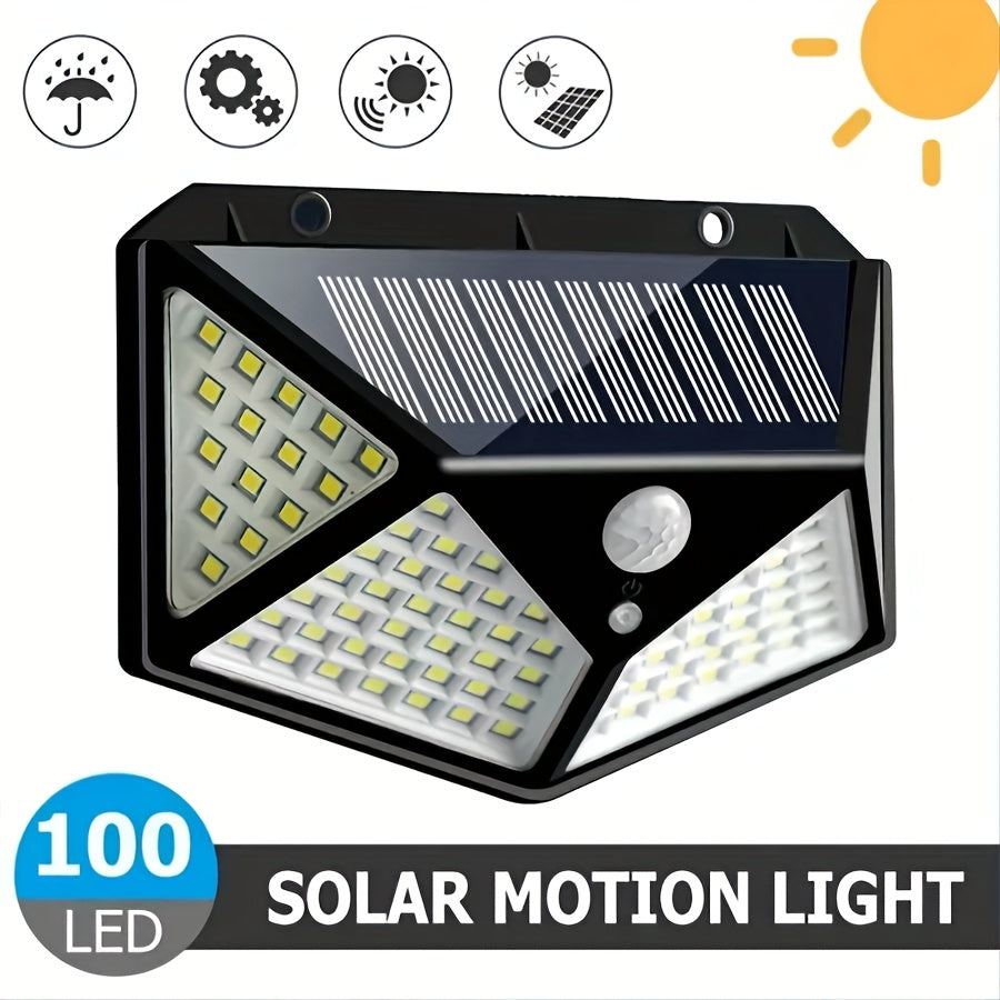 Lumini solare de exterior, Lumini solare cu senzor de mișcare cu 100 LED-uri