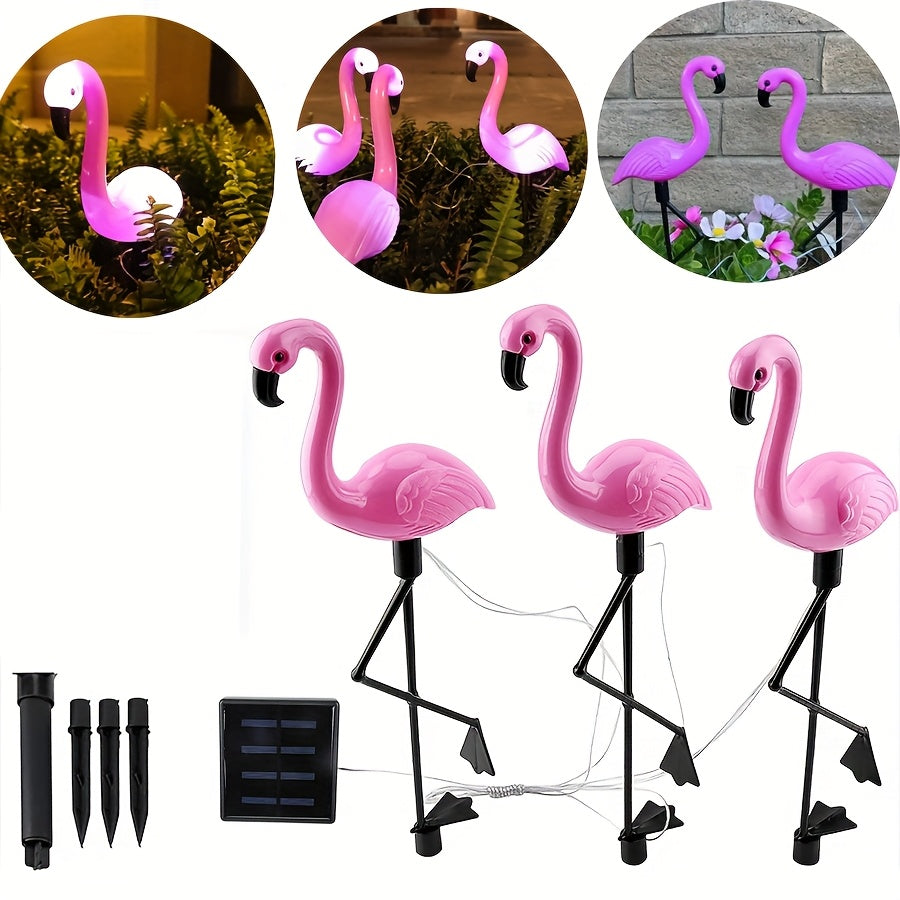 Set de 3 lumini solare Flamingo