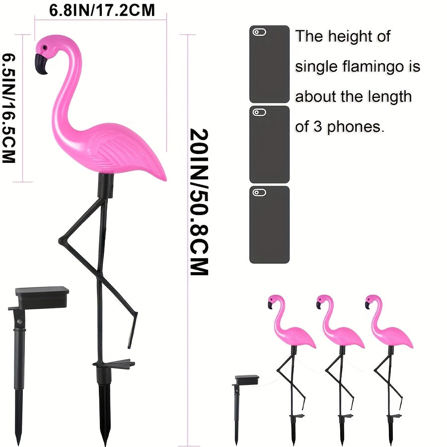 Set de 3 lumini solare Flamingo