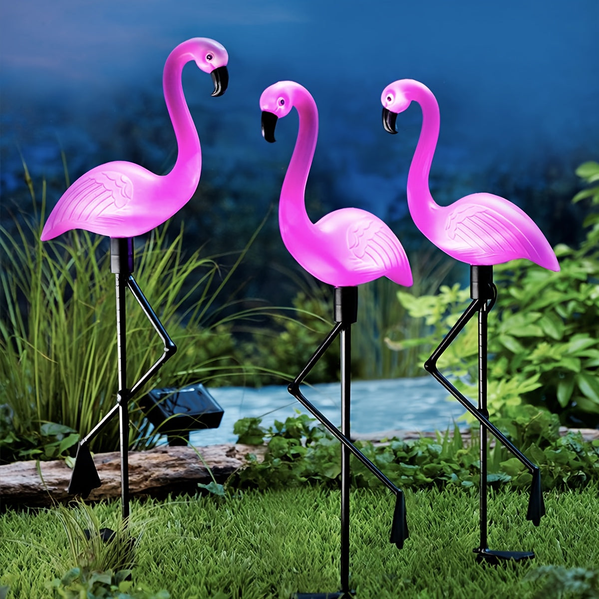Set de 3 lumini solare Flamingo