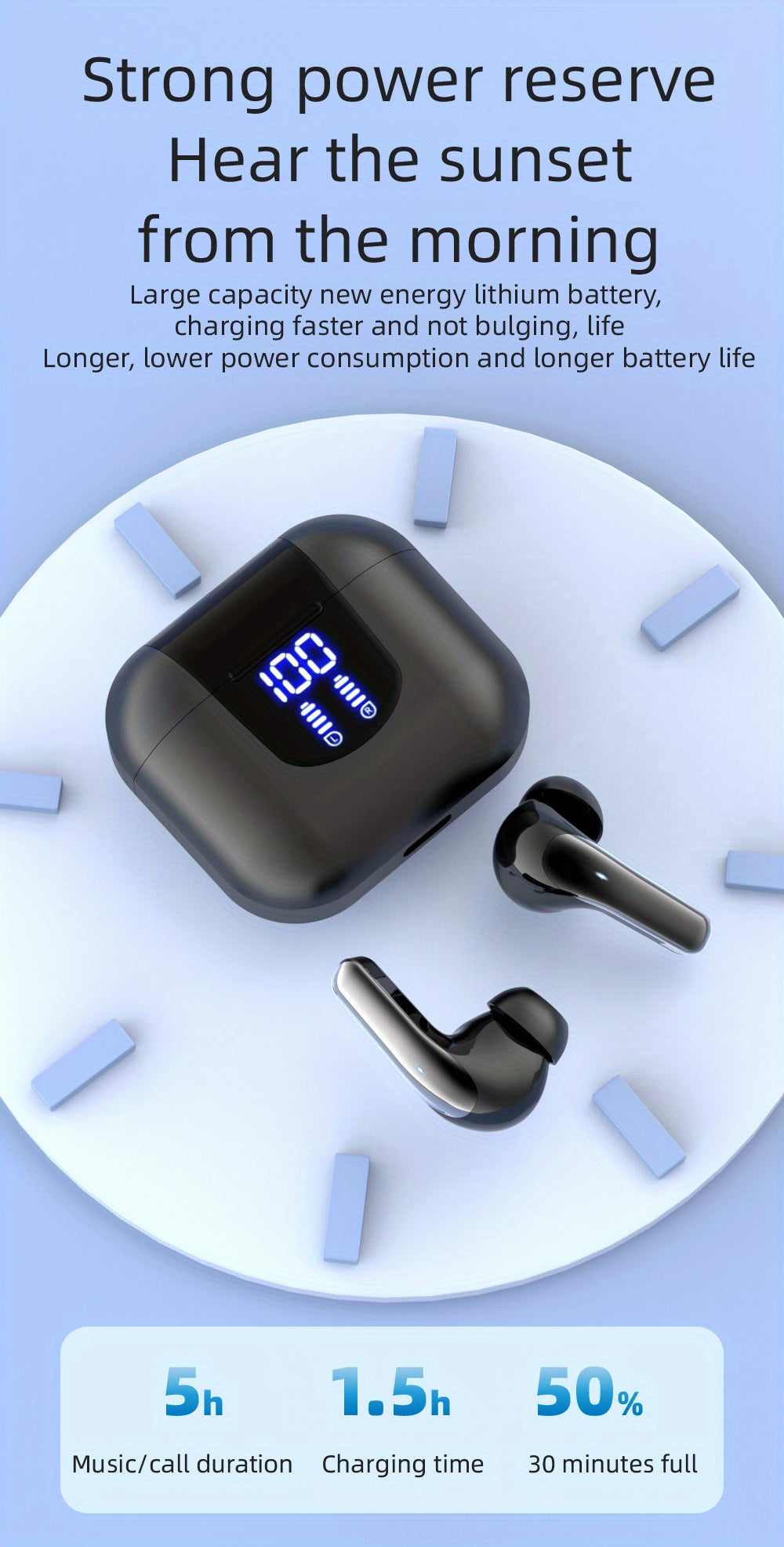 Căști wireless LAN XUN, căști intraauriculare wireless 5.3,