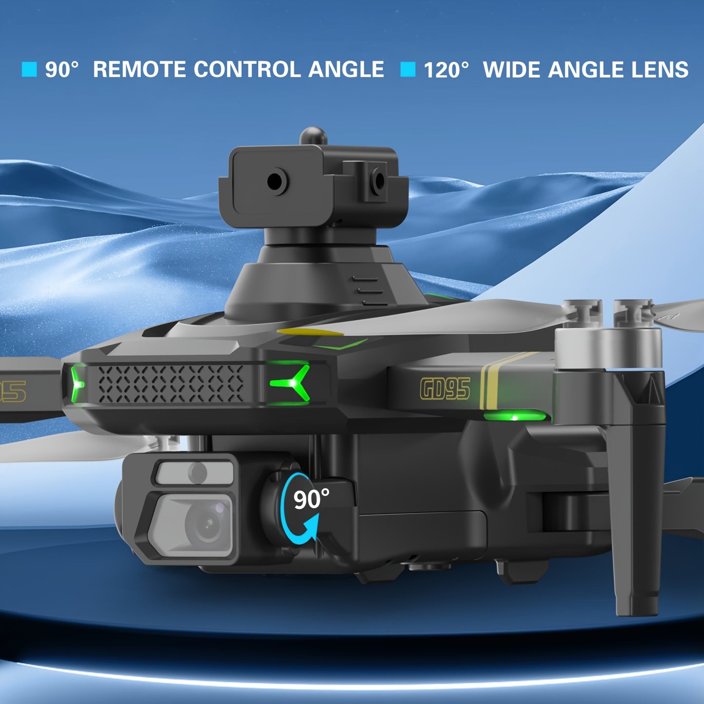 Drona Quadcopter GD95, Drona Pliabilă, Drona cu Cameră 480P, cu Selfie