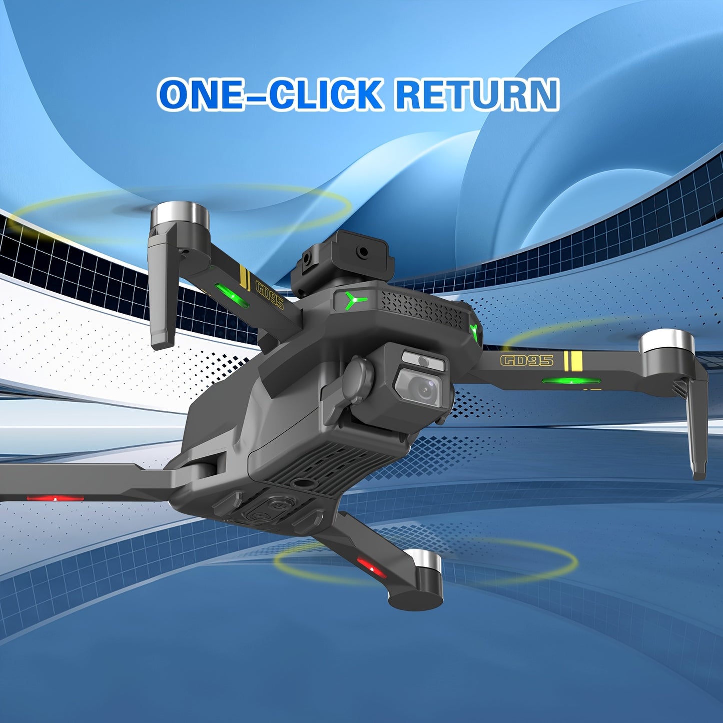 Drona Quadcopter GD95, Drona Pliabilă, Drona cu Cameră 480P, cu Selfie