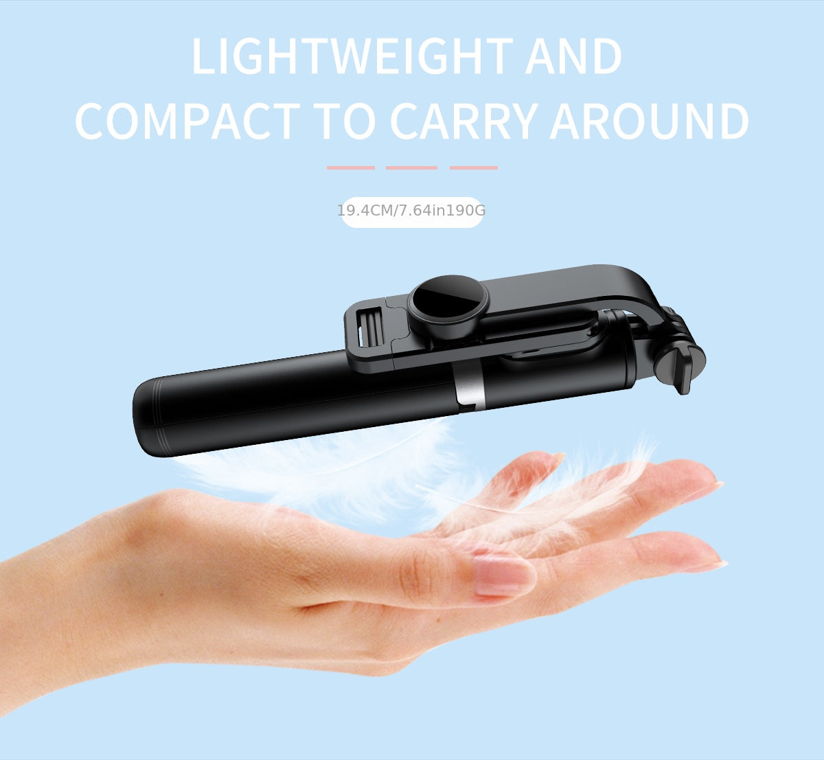 Stick selfie extensibil pentru telefon mobil de 40