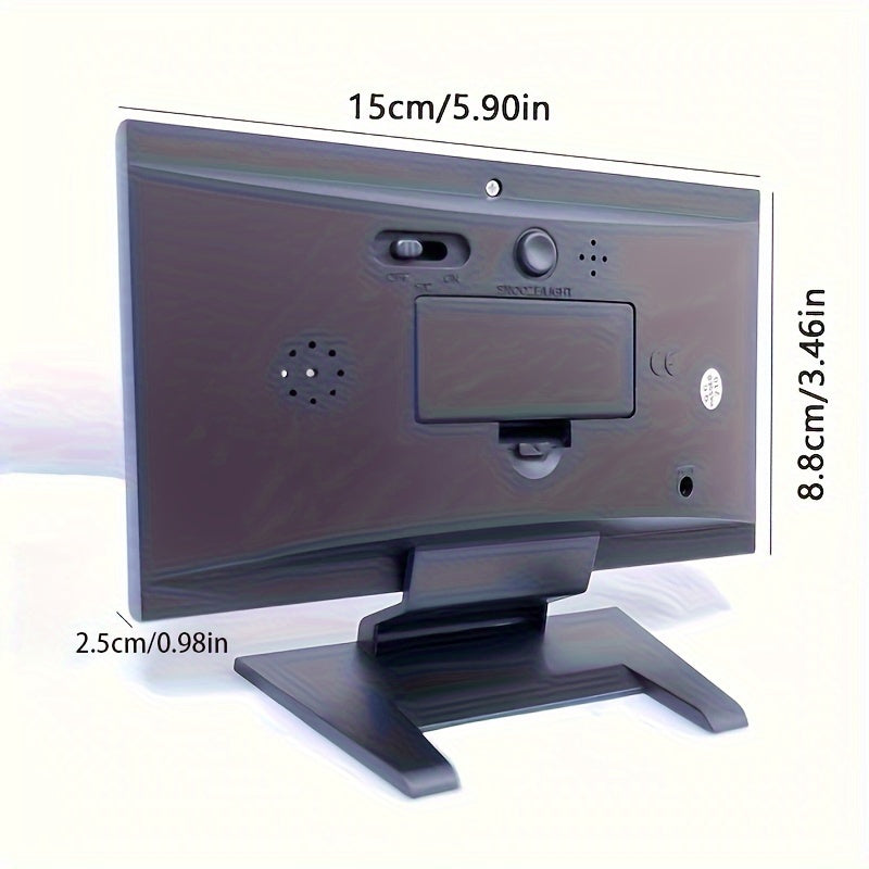 Ceas meteo multifuncțional cu afișaj color, indicator de temperatură și umiditate, control al sunetului