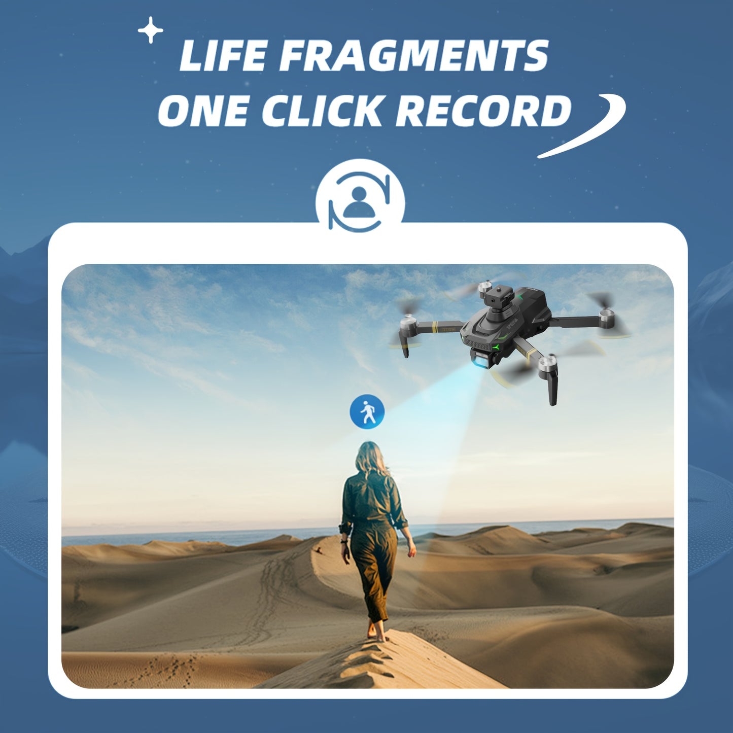 Drona Quadcopter GD95, Drona Pliabilă, Drona cu Cameră 480P, cu Selfie