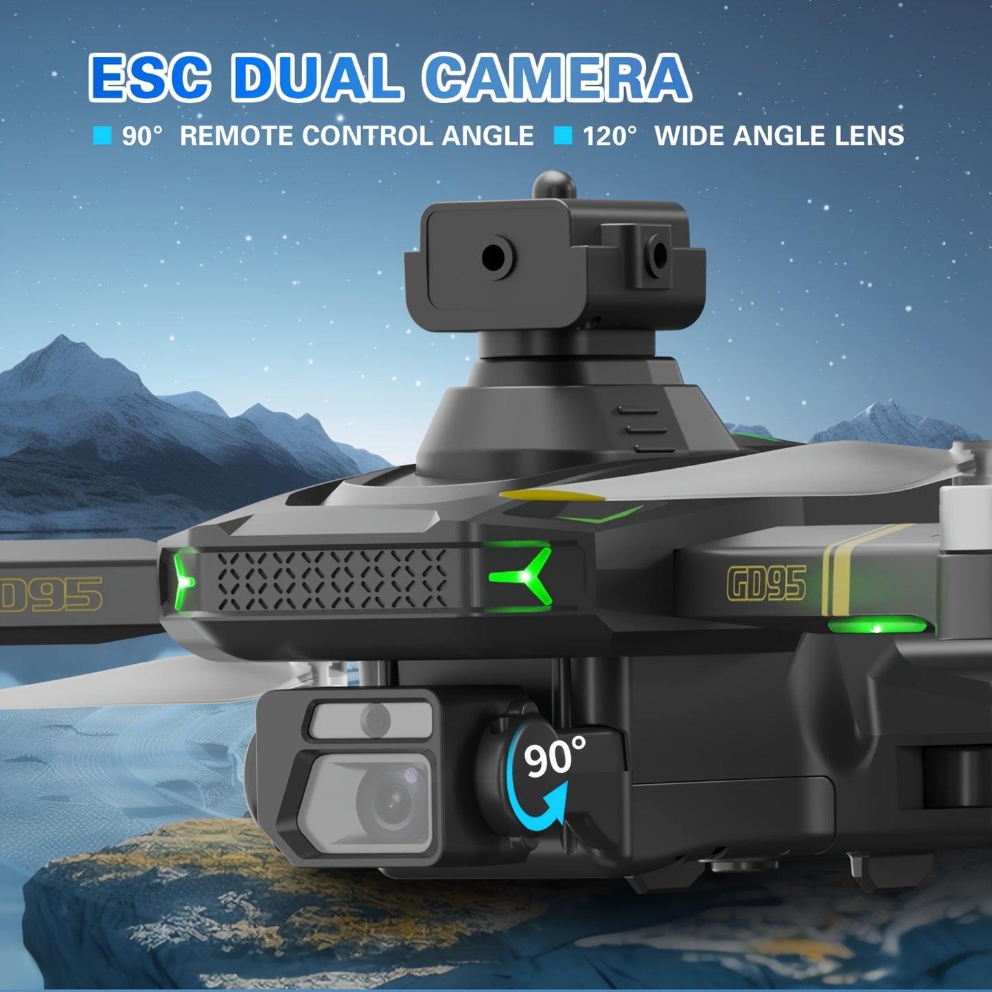 Drona Quadcopter GD95, Drona Pliabilă, Drona cu Cameră 480P, cu Selfie