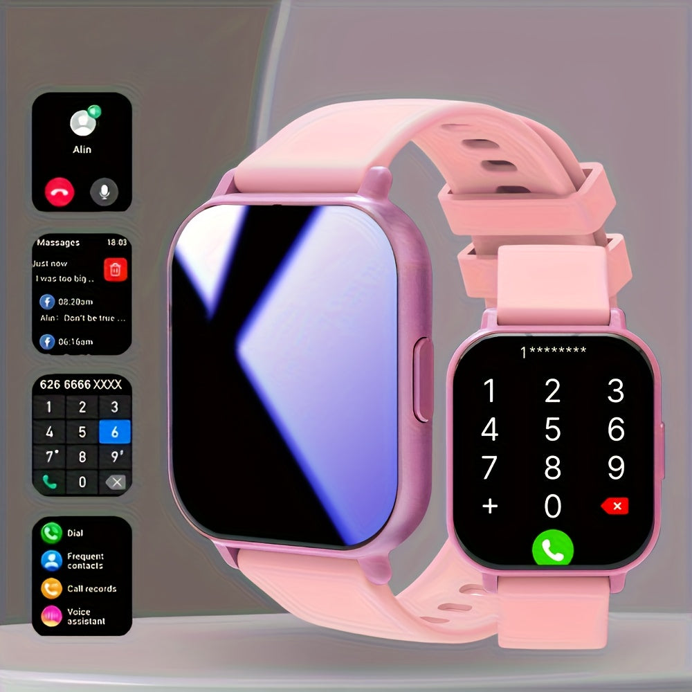 Ceas inteligent ZACHARYER cu ecran HD de 4,65 cm, apeluri wireless, moduri sport, reîncărcabil prin USB, compatibil cu iPhone/Android