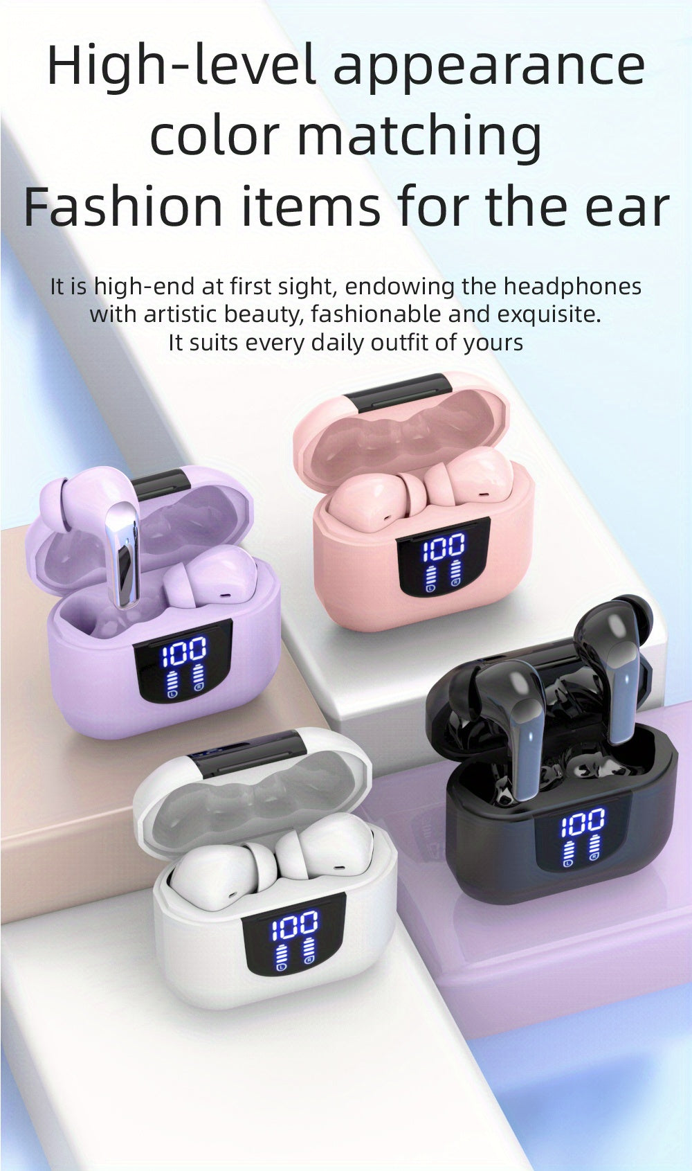 Căști wireless LAN XUN, căști intraauriculare wireless 5.3,