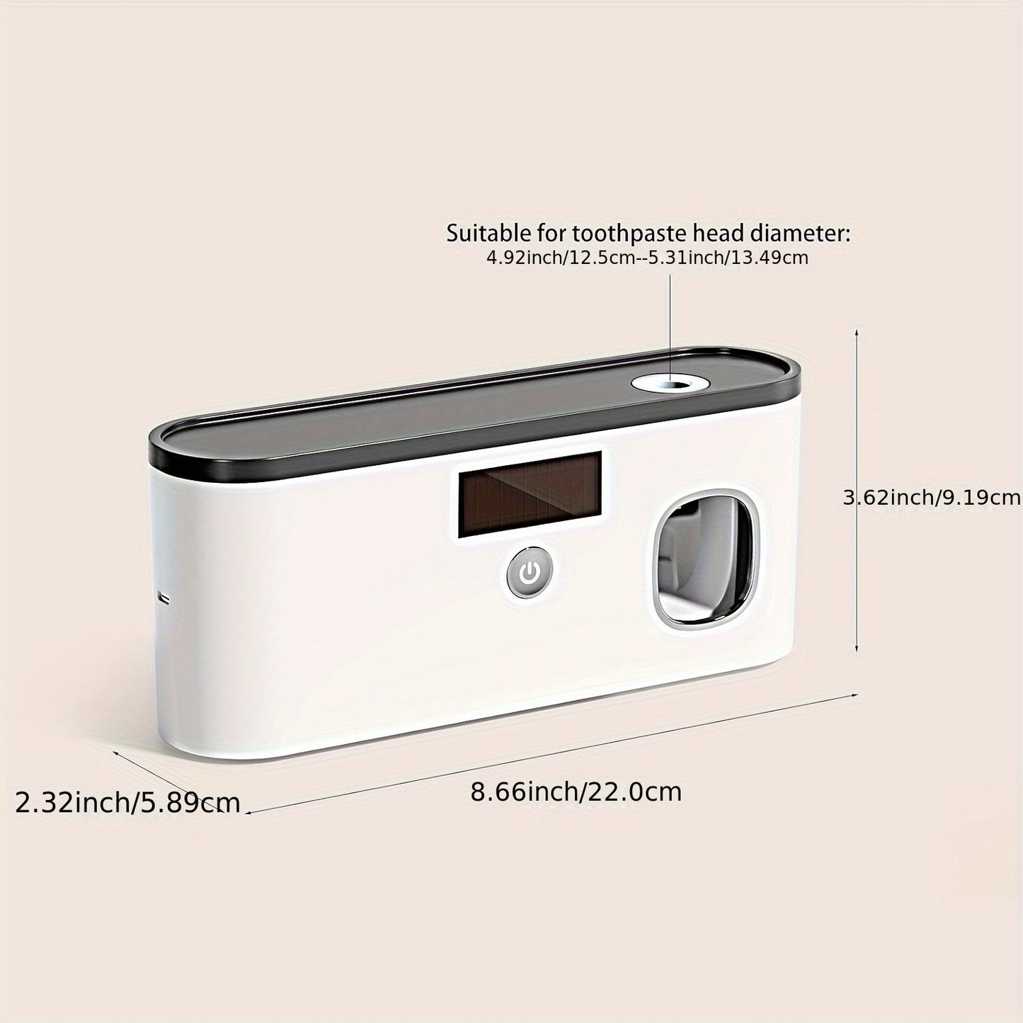 Suport inteligent pentru periuță de dinți cu dozator automat de pastă de dinți