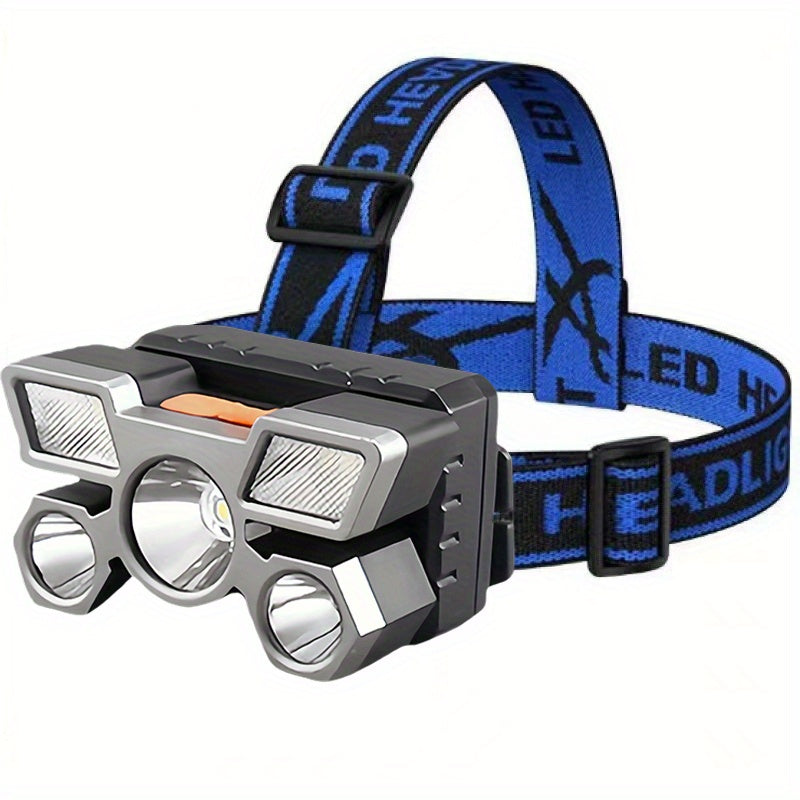 Lanternă frontală ultra-luminoasă, lampă LED portabilă pentru iluminat exterior cu încărcare USB