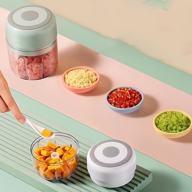 Robot de bucătărie și blender portabil alimentat prin USB cu lame din oțel inoxidabil