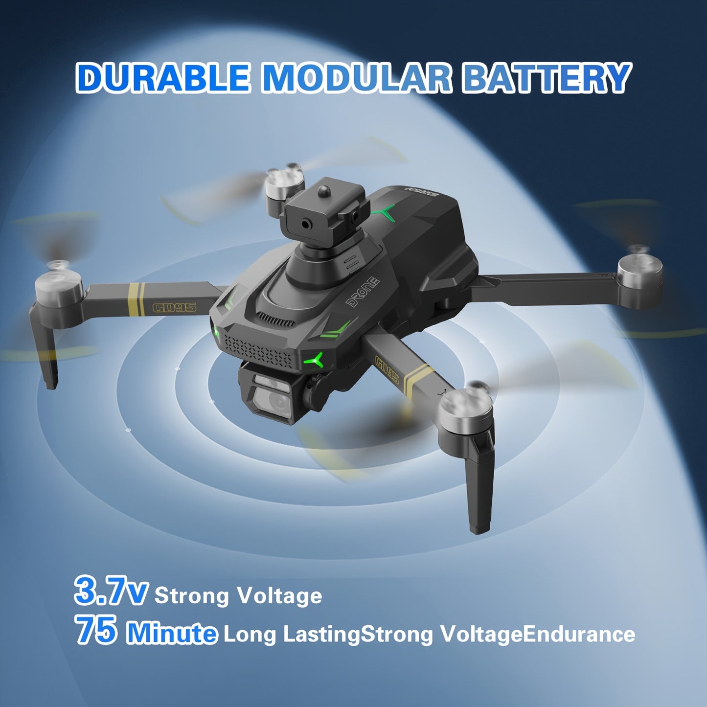 Drona Quadcopter GD95, Drona Pliabilă, Drona cu Cameră 480P, cu Selfie