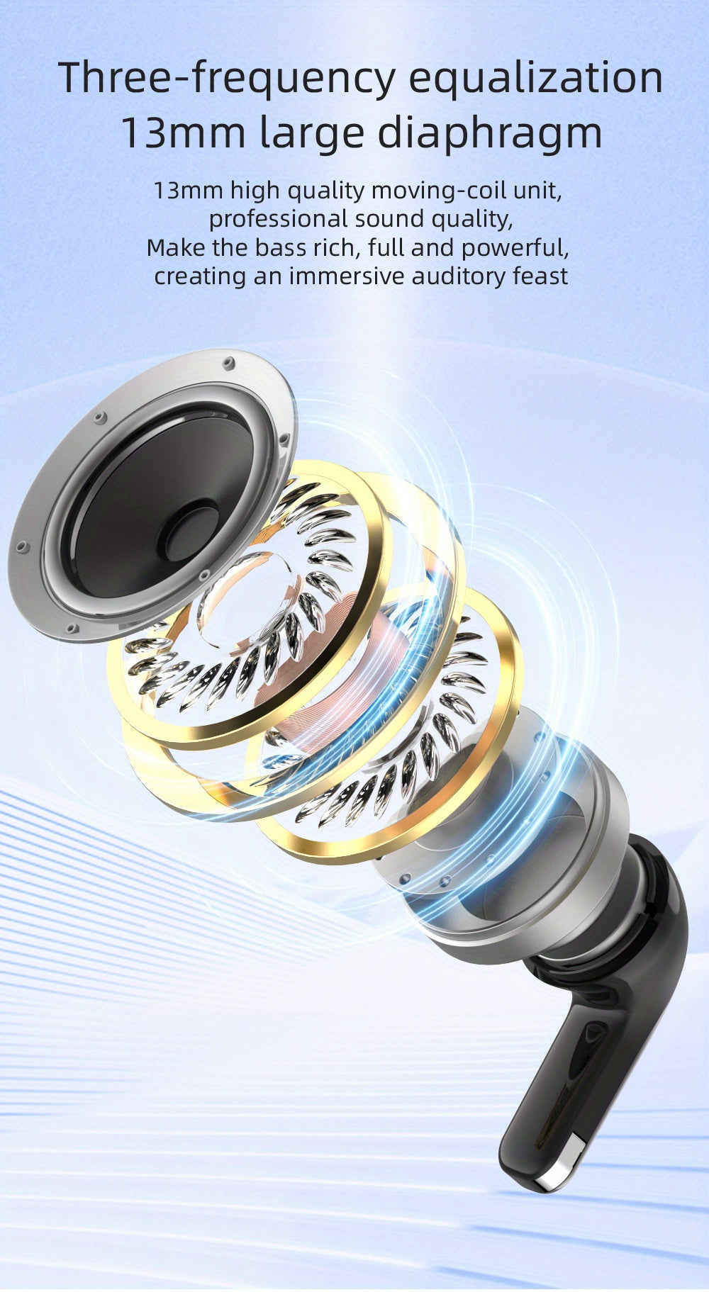 Căști wireless LAN XUN, căști intraauriculare wireless 5.3,